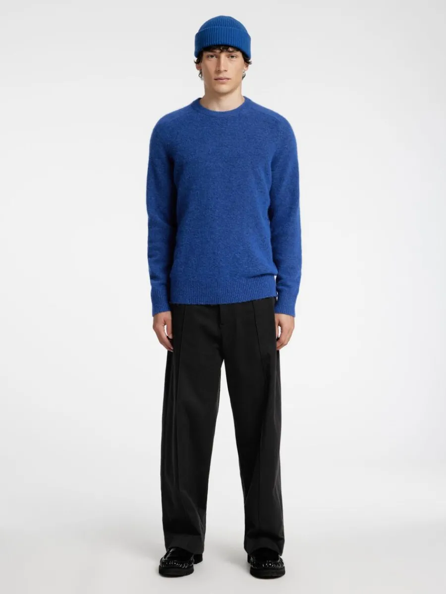 lngrmad_stickad_trja_1-16.webp SELECTED LÅNGÄRMAD STICKAD TRÖJA Blue Cheap