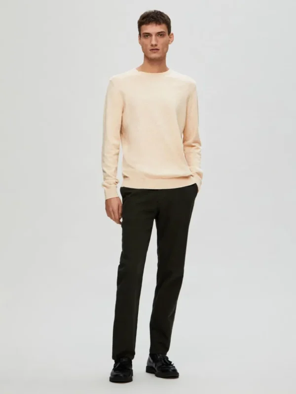 SELECTED LÅNGÄRMAD STICKAD TRÖJA Beige Shop