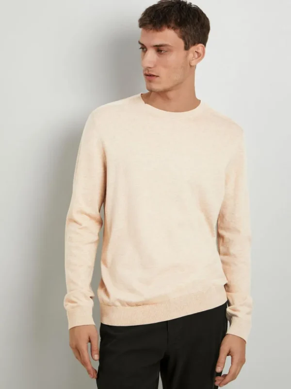 SELECTED LÅNGÄRMAD STICKAD TRÖJA Beige Shop