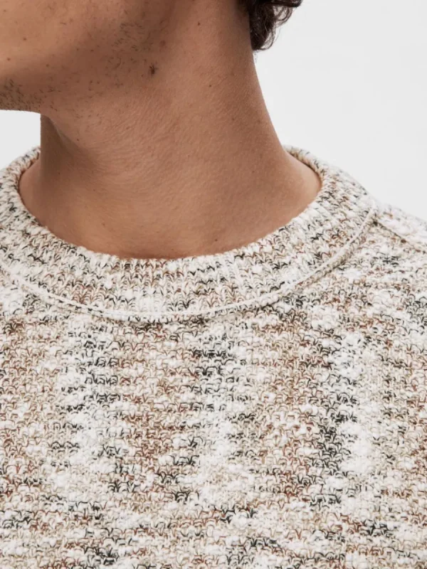 SELECTED LÅNGÄRMAD STICKAD TRÖJA Beige New