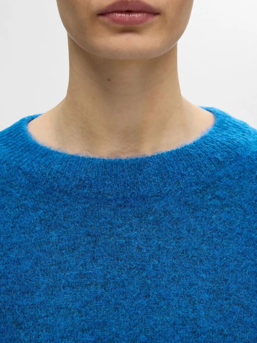 lngrmad_stickad_trja_3-6.webp SELECTED LÅNGÄRMAD STICKAD TRÖJA Blue Best Sale