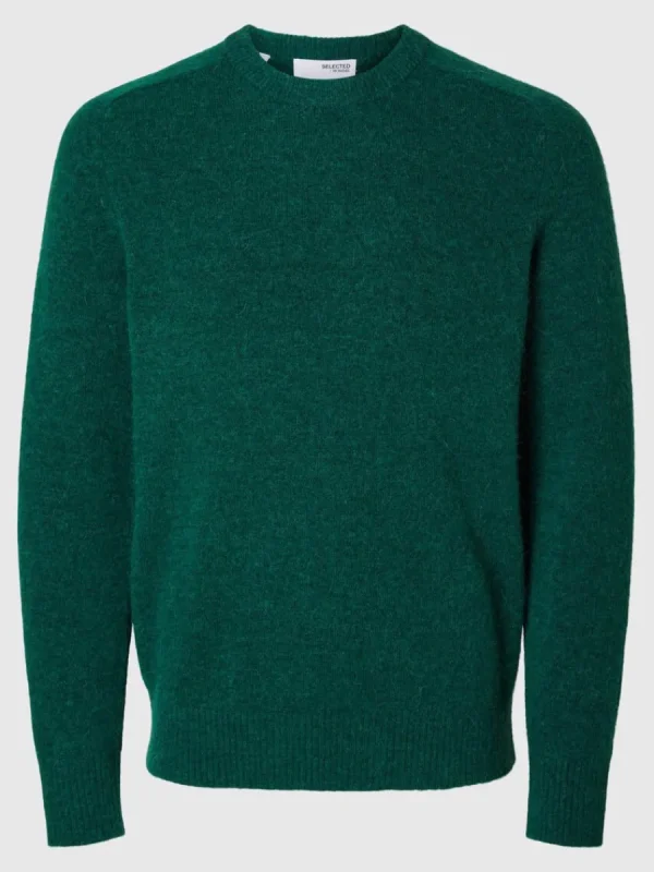 SELECTED LÅNGÄRMAD STICKAD TRÖJA Green Best Sale