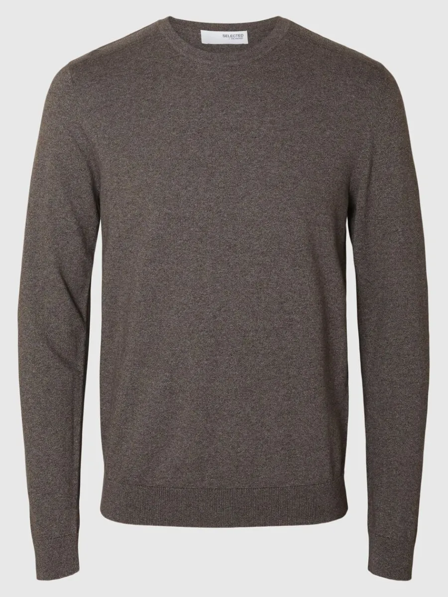 lngrmad_stickad_trja_4-25.webp SELECTED LÅNGÄRMAD STICKAD TRÖJA Brown Cheap