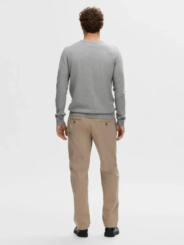 SELECTED LÅNGÄRMAD STICKAD TRÖJA Grey Fashion