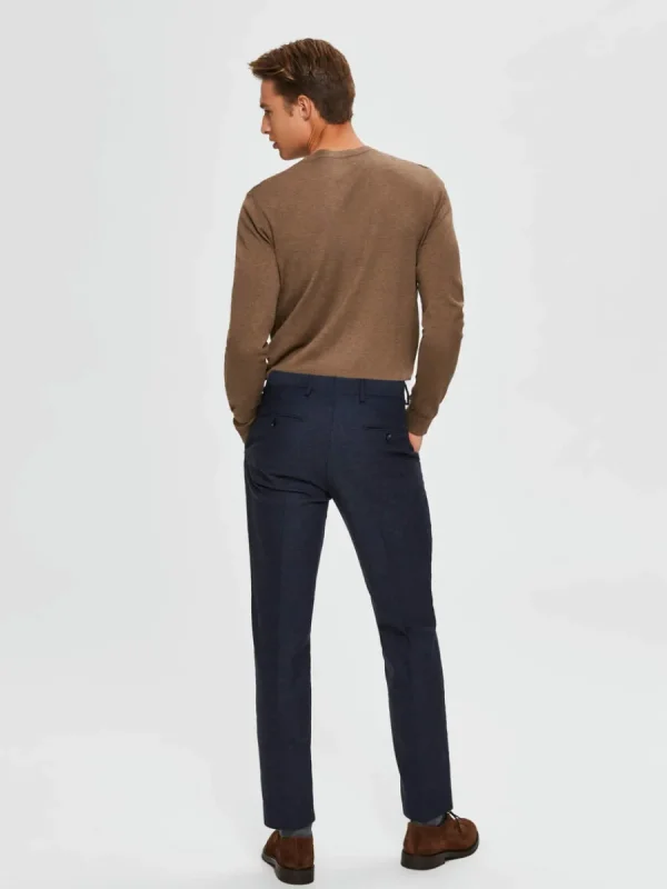 SELECTED LÅNGÄRMAD STICKAD TRÖJA Brown Best Sale