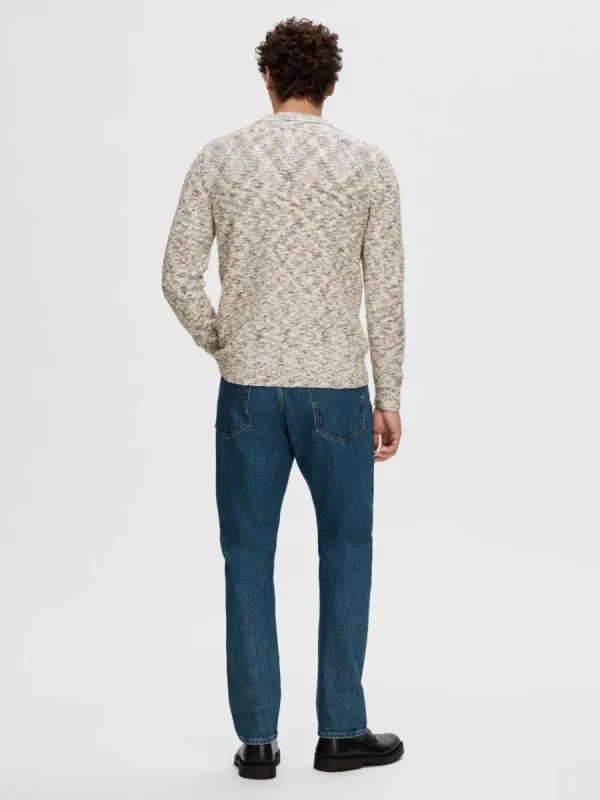 SELECTED LÅNGÄRMAD STICKAD TRÖJA Beige New