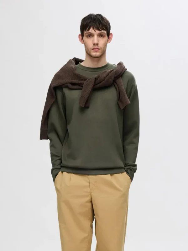 SELECTED LÅNGÄRMAD SWEATSHIRT Green Best Sale