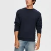 SELECTED LÅNGÄRMAD SWEATSHIRT Blue Fashion
