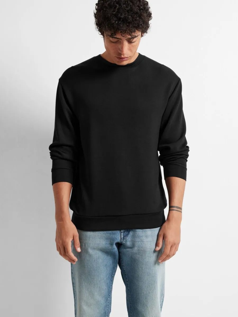 lngrmad_sweatshirt_3-4.webp SELECTED LÅNGÄRMAD SWEATSHIRT Black Best Sale