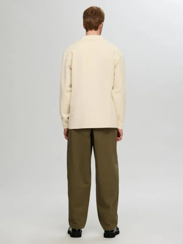 SELECTED LÅNGÄRMAD SWEATSHIRT MED DRAGKEDJA Beige Clearance