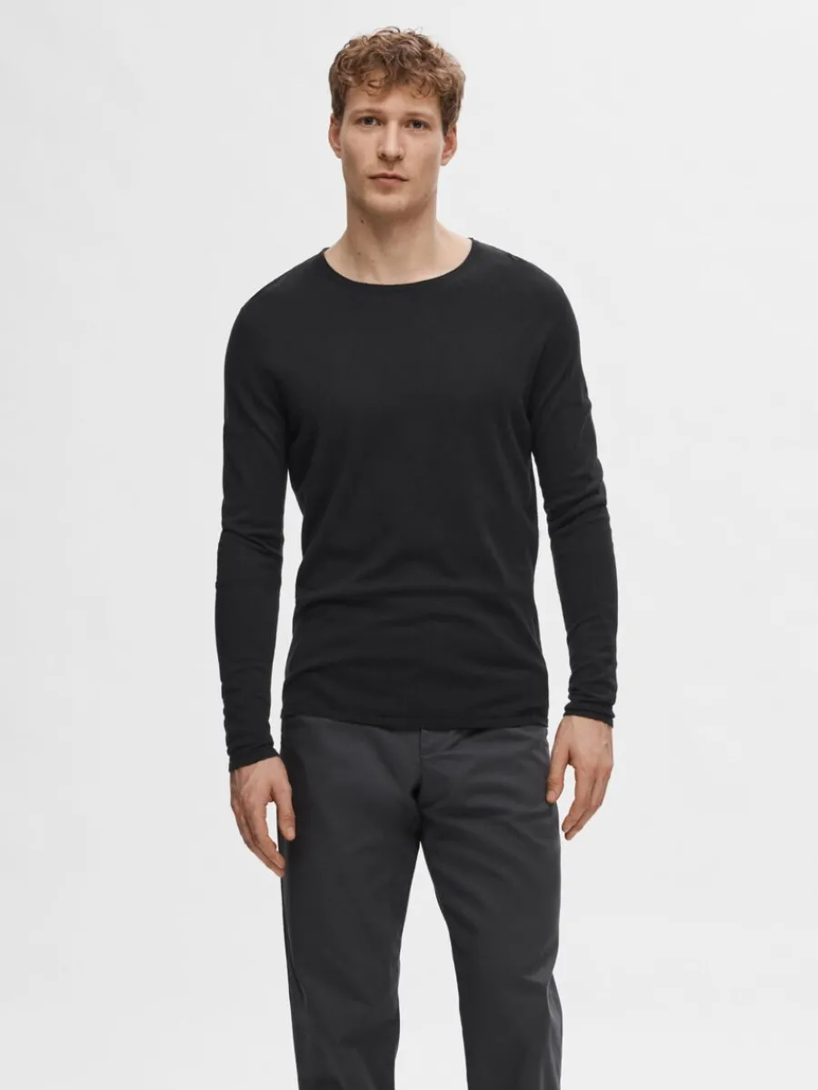lngrmad_trja_0-1.webp SELECTED LÅNGÄRMAD TRÖJA Black Flash Sale