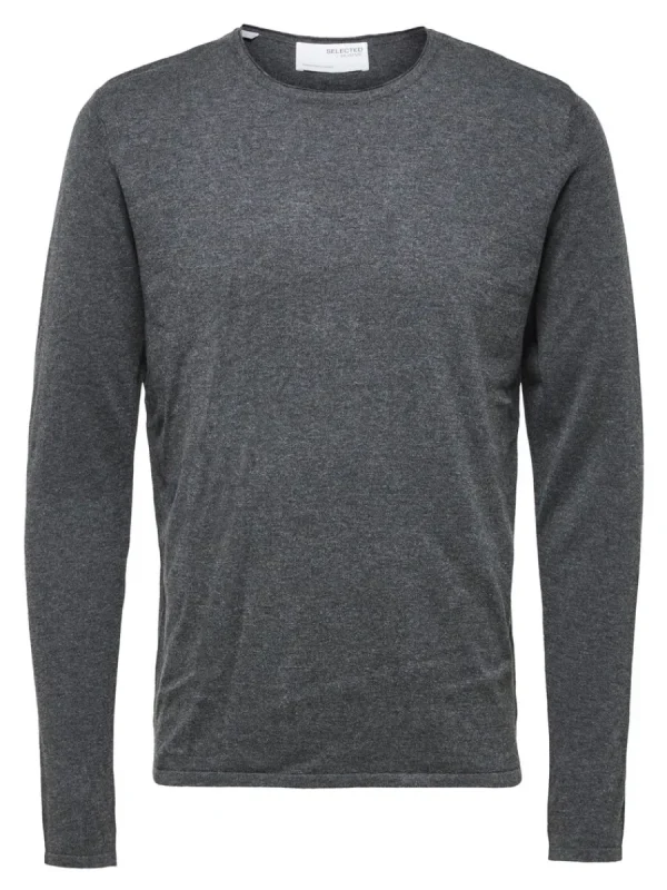 SELECTED LÅNGÄRMAD TRÖJA Grey Hot