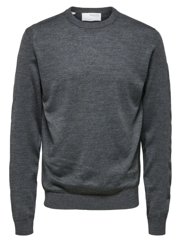 SELECTED LÅNGÄRMAD TRÖJA Grey Outlet