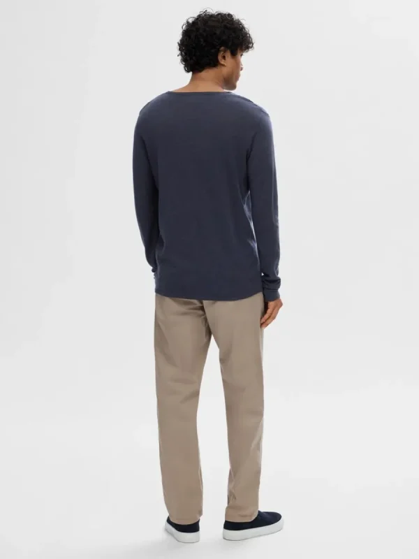 SELECTED LÅNGÄRMAD TRÖJA Blue Discount