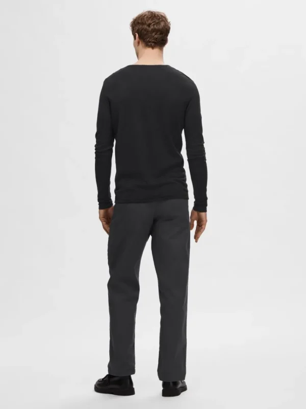SELECTED LÅNGÄRMAD TRÖJA Black Flash Sale