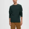 SELECTED LÅNGÄRMAD T-SHIRT Grey Cheap