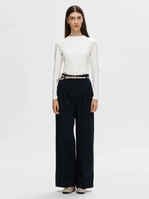 SELECTED LÅNGÄRMAD T-SHIRT White Online