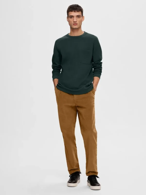 SELECTED LÅNGÄRMAD T-SHIRT Grey Cheap