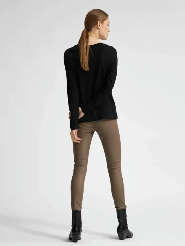 SELECTED LÅNGÄRMAD T-SHIRT Black Sale