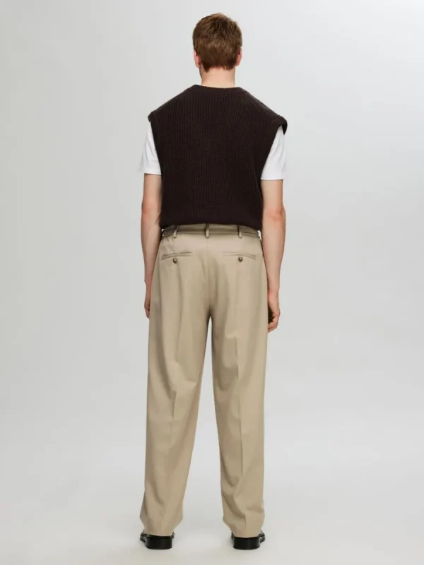 SELECTED 220 LOOSE FIT BYXOR Beige Discount
