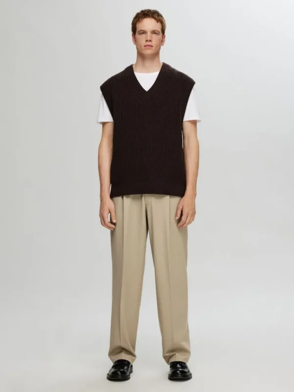SELECTED 220 LOOSE FIT BYXOR Beige Discount