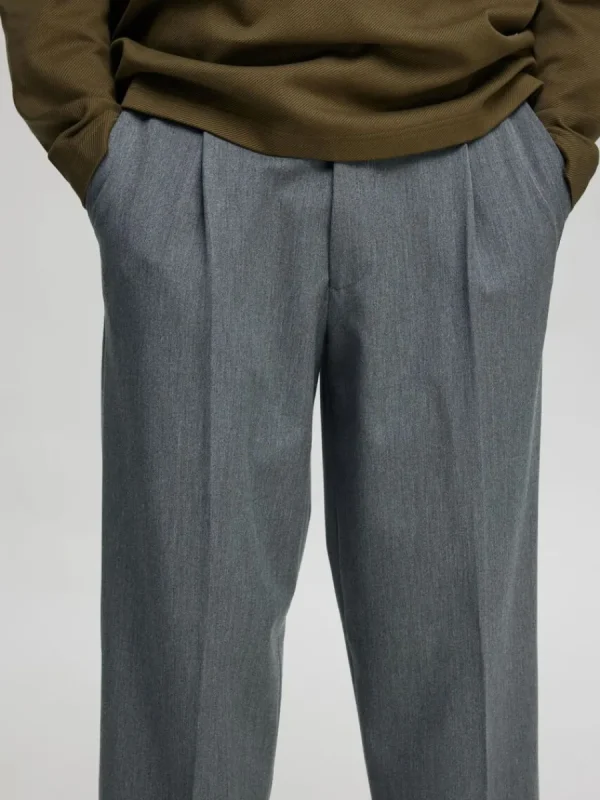 SELECTED 220 LOOSE FIT BYXOR Grey Sale