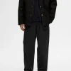 SELECTED 220 LOOSE FIT CHINOS Black Hot