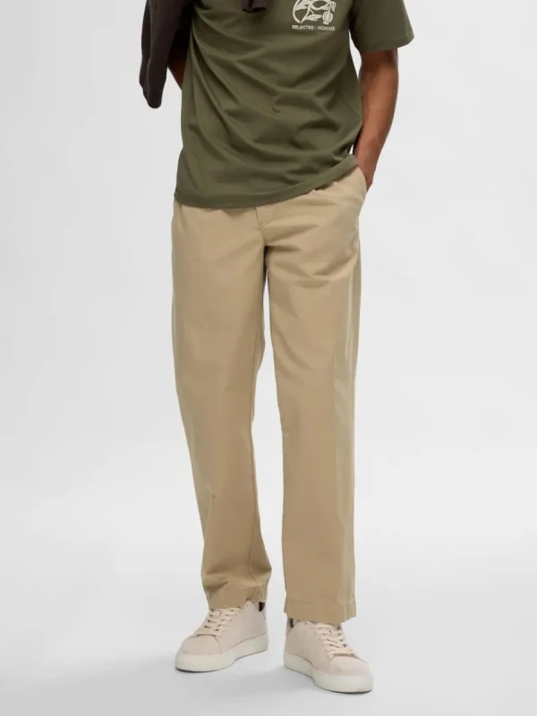 SELECTED 220 LOOSE FIT CHINOS Beige Outlet