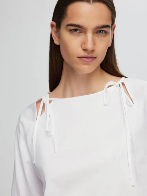 SELECTED LÖS PASSFORM BLUS MED 3/4-ÄRMAR White Hot