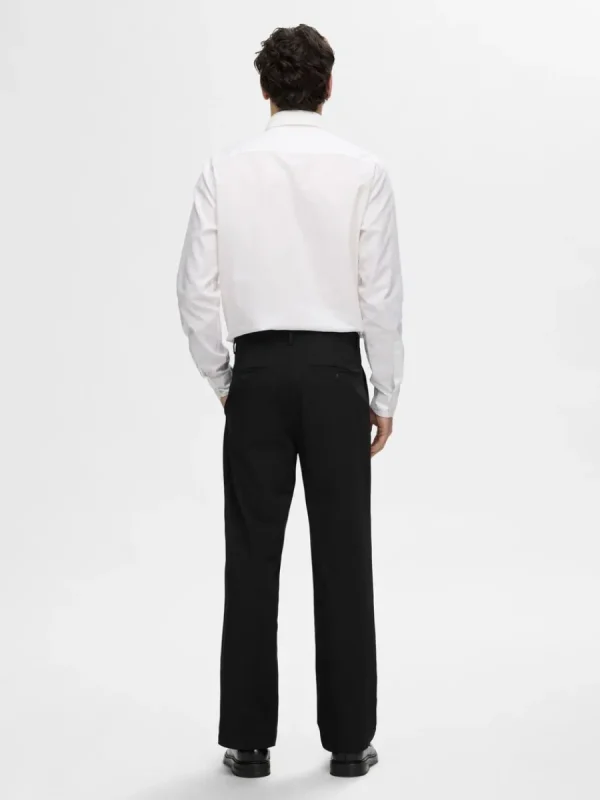 SELECTED LÖS PASSFORM BYXOR Black Hot