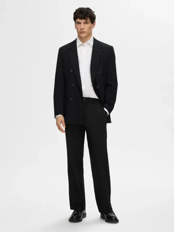 SELECTED LÖS PASSFORM BYXOR Black Hot