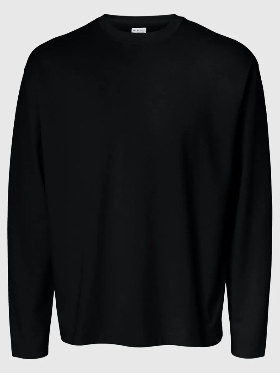 ls_passform_lngrmad_tshir_0-1.webp SELECTED LÖS PASSFORM LÅNGÄRMAD T-SHIRT Black Flash Sale
