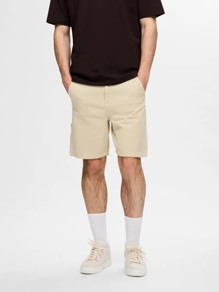 ls_passform_shorts_0.webp SELECTED LÖS PASSFORM SHORTS Beige Flash Sale