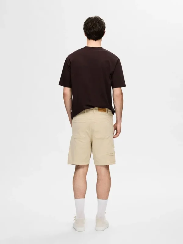 SELECTED LÖS PASSFORM SHORTS Beige Flash Sale