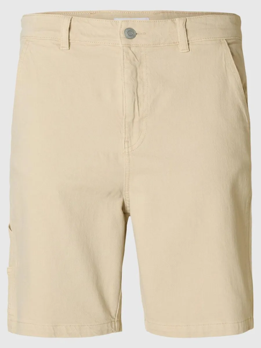 ls_passform_shorts_4.webp SELECTED LÖS PASSFORM SHORTS Beige Flash Sale