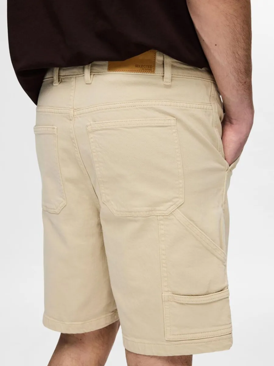 ls_passform_shorts_5.webp SELECTED LÖS PASSFORM SHORTS Beige Flash Sale