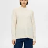 SELECTED LÖS PASSFORM TRÖJA Beige Online