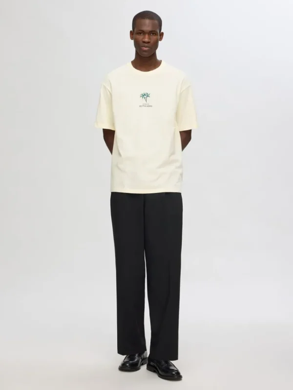 SELECTED LÖS PASSFORM T-SHIRT White Discount