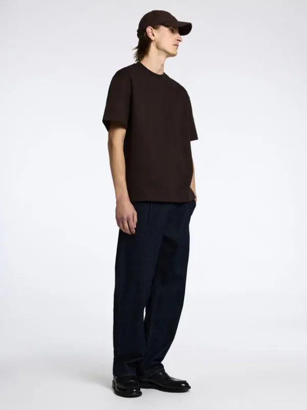 SELECTED LÖS PASSFORM T-SHIRT Brown New