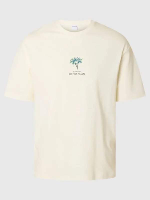 SELECTED LÖS PASSFORM T-SHIRT White Discount