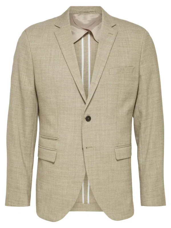SELECTED LÄTT ENKELKNÄPPT KAVAJ Beige Outlet