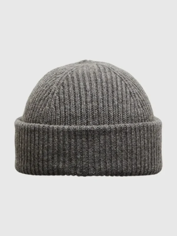 SELECTED 100% MERINOULL MÖSSA Grey Best Sale