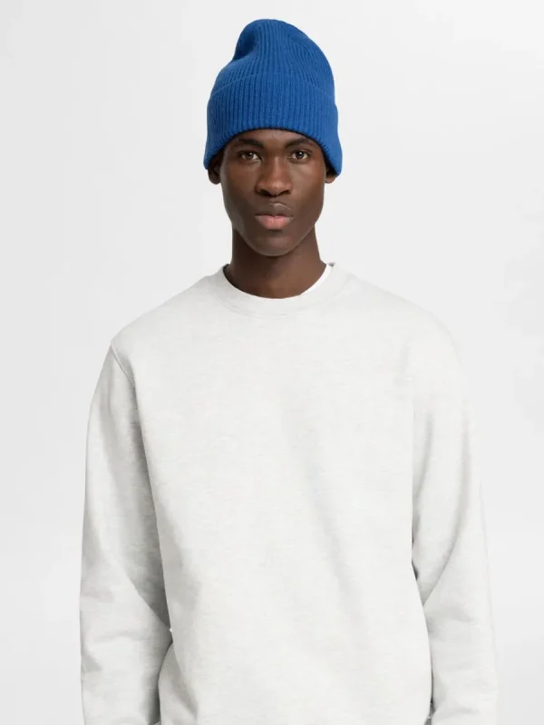 SELECTED 100% MERINOULL MÖSSA Blue Cheap