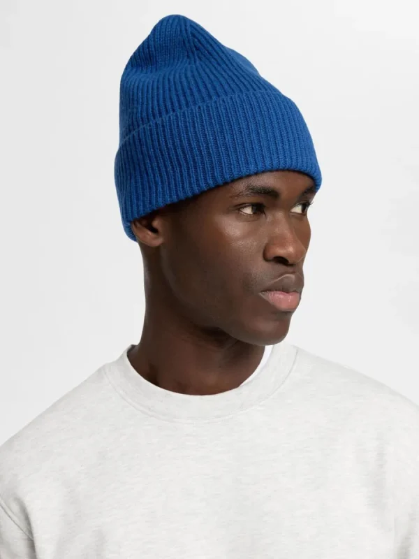 SELECTED 100% MERINOULL MÖSSA Blue Cheap