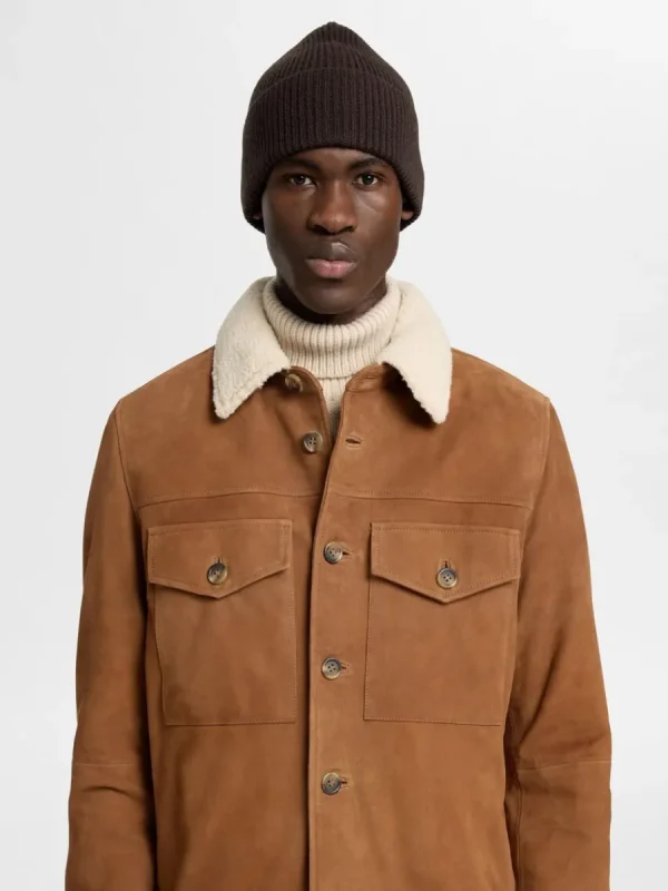 SELECTED 100% MERINOULL MÖSSA Brown Flash Sale