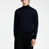 SELECTED 100% MERINOULL POLOTRÖJA Blue Best