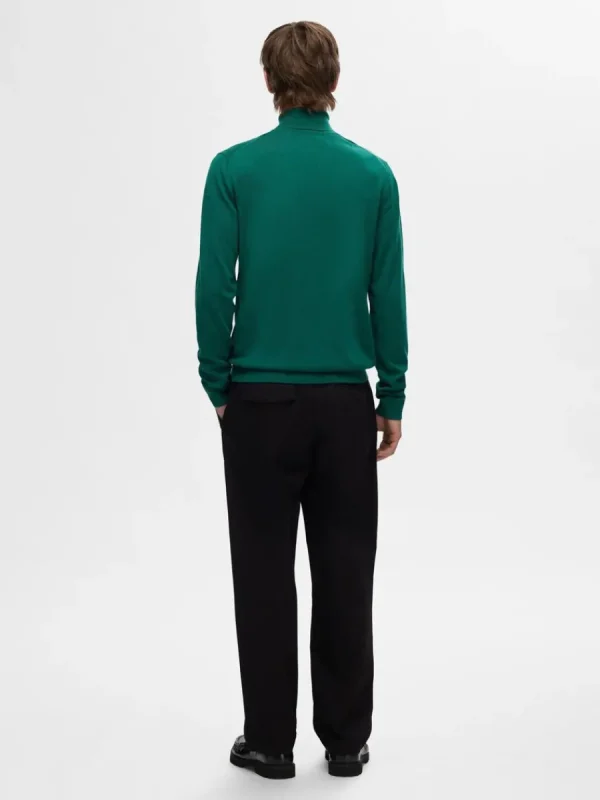 SELECTED 100% MERINOULL POLOTRÖJA Green Shop