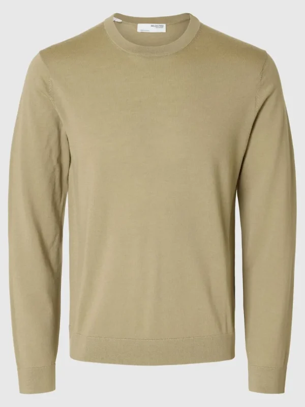 SELECTED 100% MERINOULL RUNDRINGAD TRÖJA Brown Online