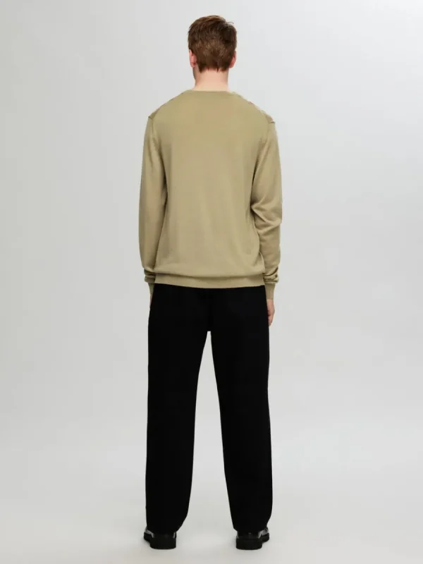 SELECTED 100% MERINOULL RUNDRINGAD TRÖJA Brown Online