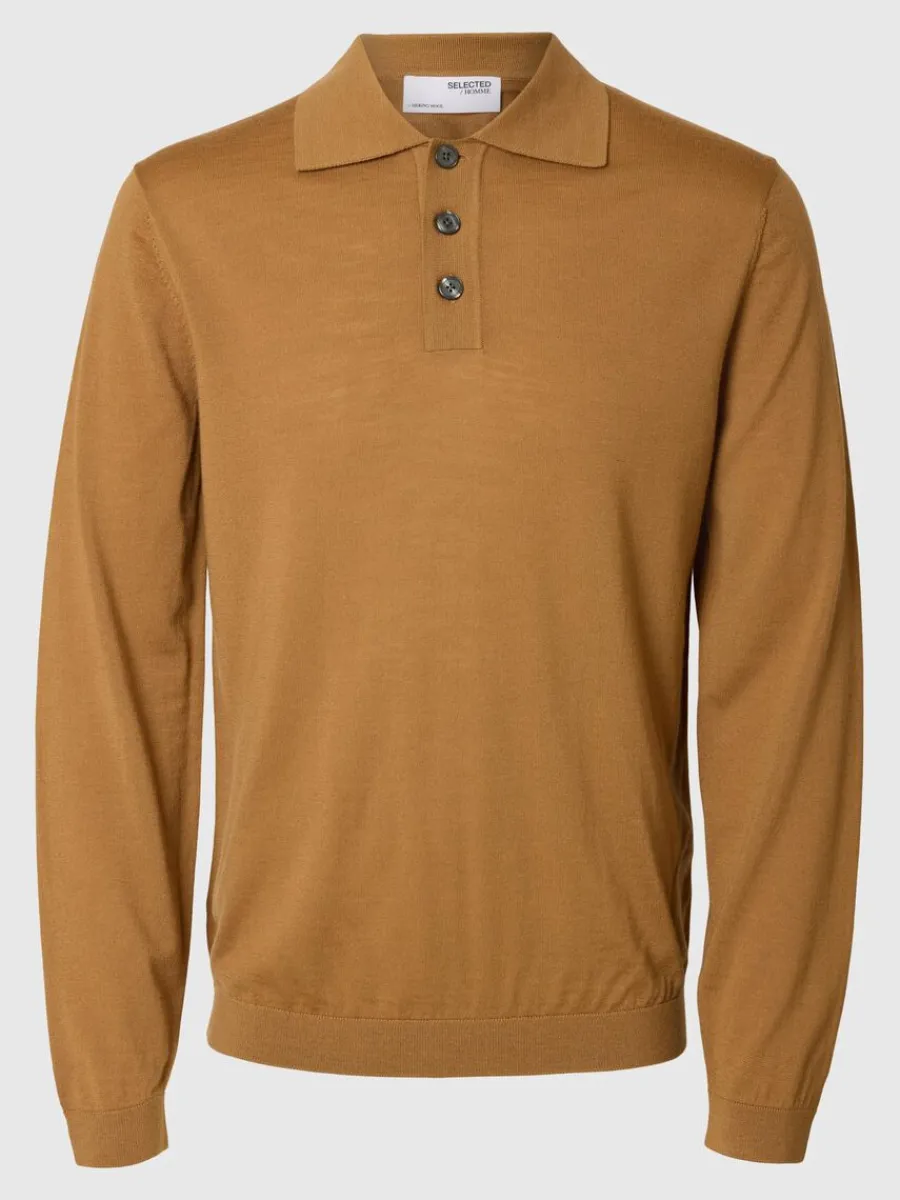 merinoull_stickad_piktrj_0-1.webp SELECTED 100% MERINOULL STICKAD PIKÉTRÖJA Orange Hot